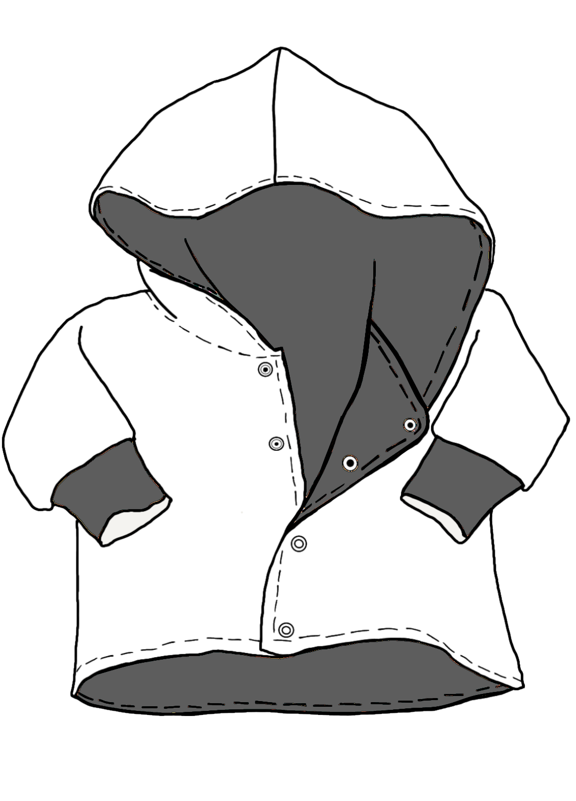 Jack Reversible Hooded Cardigan - Oh Sew Winter
