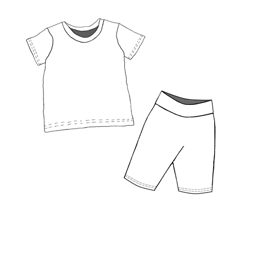 Summer Set (Tee & Shorts) - Oh Sew Retro Summer